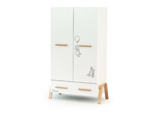 CANAILLE Disney Winnie-the-Pooh Wardrobe - Canaille Winnie - White and Beech - Solid beech, high-density fibreboard and particleboard.