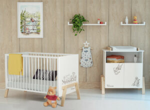 Canaille Winnie-the-Pooh 2-piece set - Canaille Winnie - White and Beech - Solid beech, varnished high-density fibreboard and melamine particleboard.