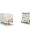CANAILLE 2-piece Winnie-the-Pooh set 3 drawers - Canaille Winnie - White and Beech - Solid beech, varnished high-density fibreboard and melamine particleboard.