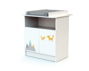 WEBABY Fox Changing Table - with doors