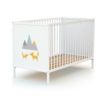 WEBABY 2-piece Fox design set 3 drawers - with drawers - White with fox design - Solid beech, varnished high-density fibreboard and melamine particleboard.