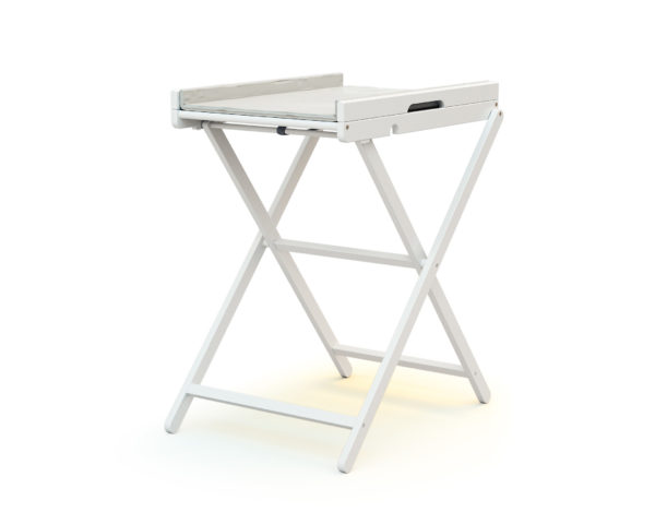 ESSENTIEL White Folding Changing Table - Folding or Wall-Mounted Tables - White - Solid beech and melamine particleboard.