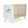 DISNEY Happy Days Mickey cot - Happy Days - White and Beech - Varnished solid beech and high-density fibreboard.