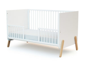 Barrière pour Lit bébé 140cm FESTIVE blanc - Barrières de lits - Blanc - Hêtre massif.