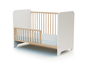 FESTIVE Varnished Beech Gate for 120 cm Cot - GAVROCHE - Clear-lacquered Beech - Solid beech.