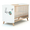 DISNEY Doodle Zoo Mickey Mouse cot - Fixed-side cots - White and Beech - Solid beech and particleboard.