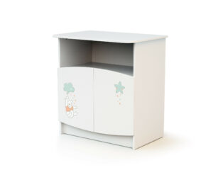 DISNEY Up In The Sky Winnie-the-Pooh Changing Unit - with doors - White - Melamine particleboard