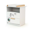 DISNEY Doodle Zoo Mickey Mouse Changing Chest - with doors - White and Beech - Solid beech and melamine particleboard.