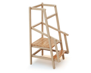 ESSENTIEL varnished beech learning tower - Learning towers - Clear-lacquered Beech - Solid beech.