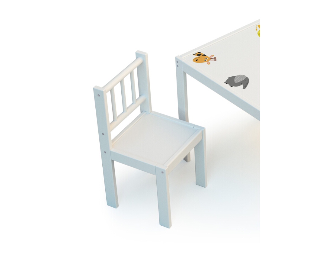 WEBABY children’s chair - Decorative Accessories - White - Solid beech and particleboard.