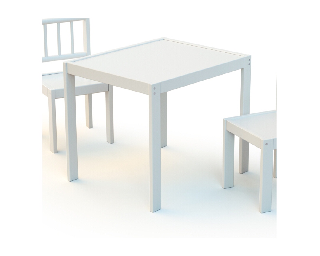 WEBABY table for children - Decorative Accessories - White - Solid beech and particleboard.