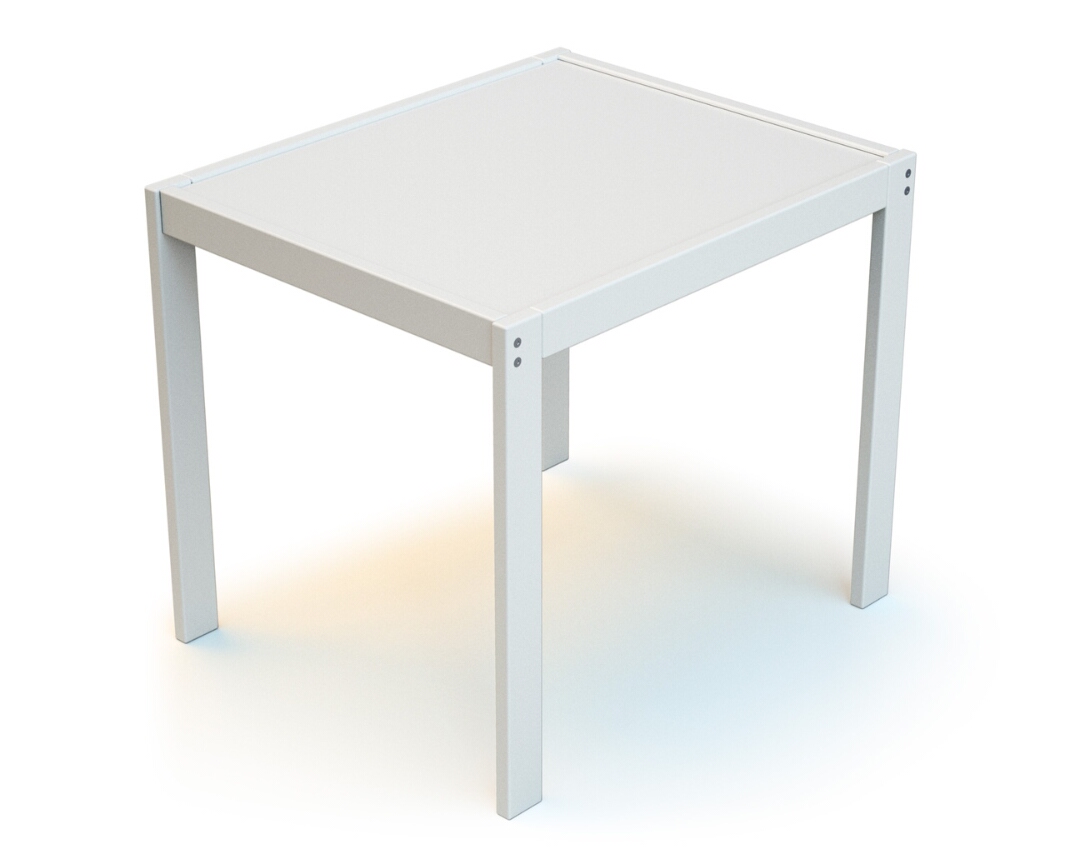WEBABY table for children - Decorative Accessories - White - Solid beech and particleboard.