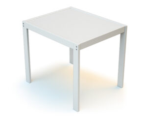Table Enfant WEBABY blanche - L'Éveil des Curieux - Blanc - Hêtre massif et panneaux de particules agglomérées.