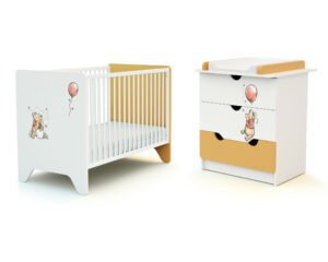 DISNEY Exploring Winnie white and yellow nursery set. - Exploring - White and Yellow - Solid beech, high-density fibreboard and particleboard.