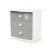 Changing Chest DISNEY Letters Minnie - Letters - White and Grey - Solid beech and melamine particleboard.