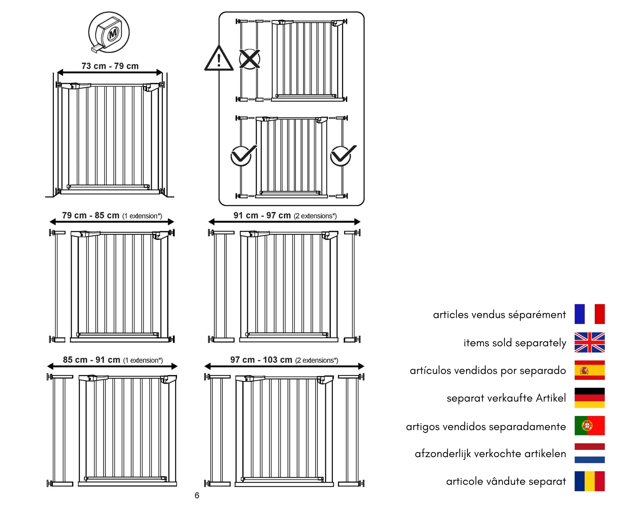 Kit d'extensions pour barrière de sécurité - AT4